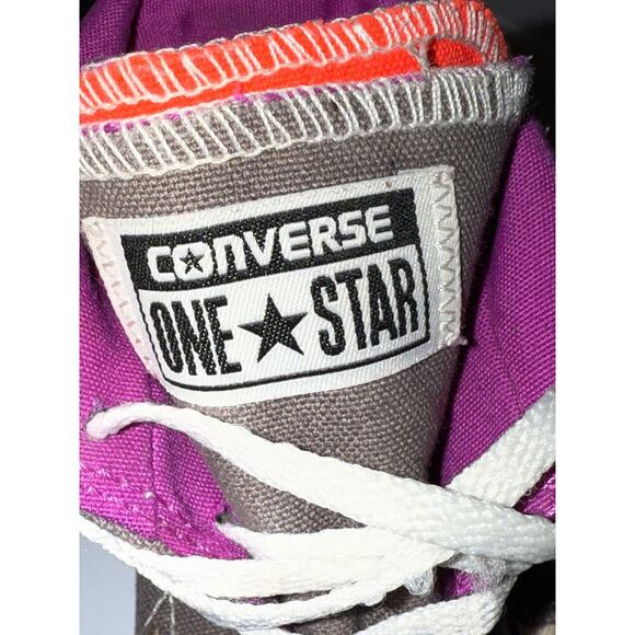 Converse One Star Y2K Grunge double tongue high top size womens 8 Gray purple - Picture 5 of 7